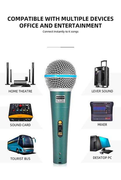 Microphone à condensateur professionnel filaire, pour PC, système de Machine à karaoké, salle de son, Gamer, Audio, chant, Kits de Streaming en direct