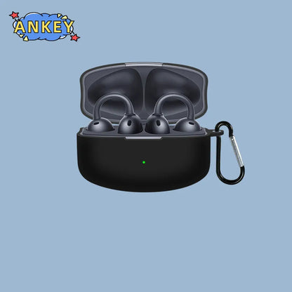 For OPPO Enco Clip Earphone Silicone Case Earbuds Waterproof Shockproof Soft Protective Headphone Cover Headset Skin with Hook