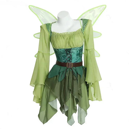 Women's Elves Medieval Cosplay Wizard of Oz Magic Elves cosplay dress Halloween cosplay costume