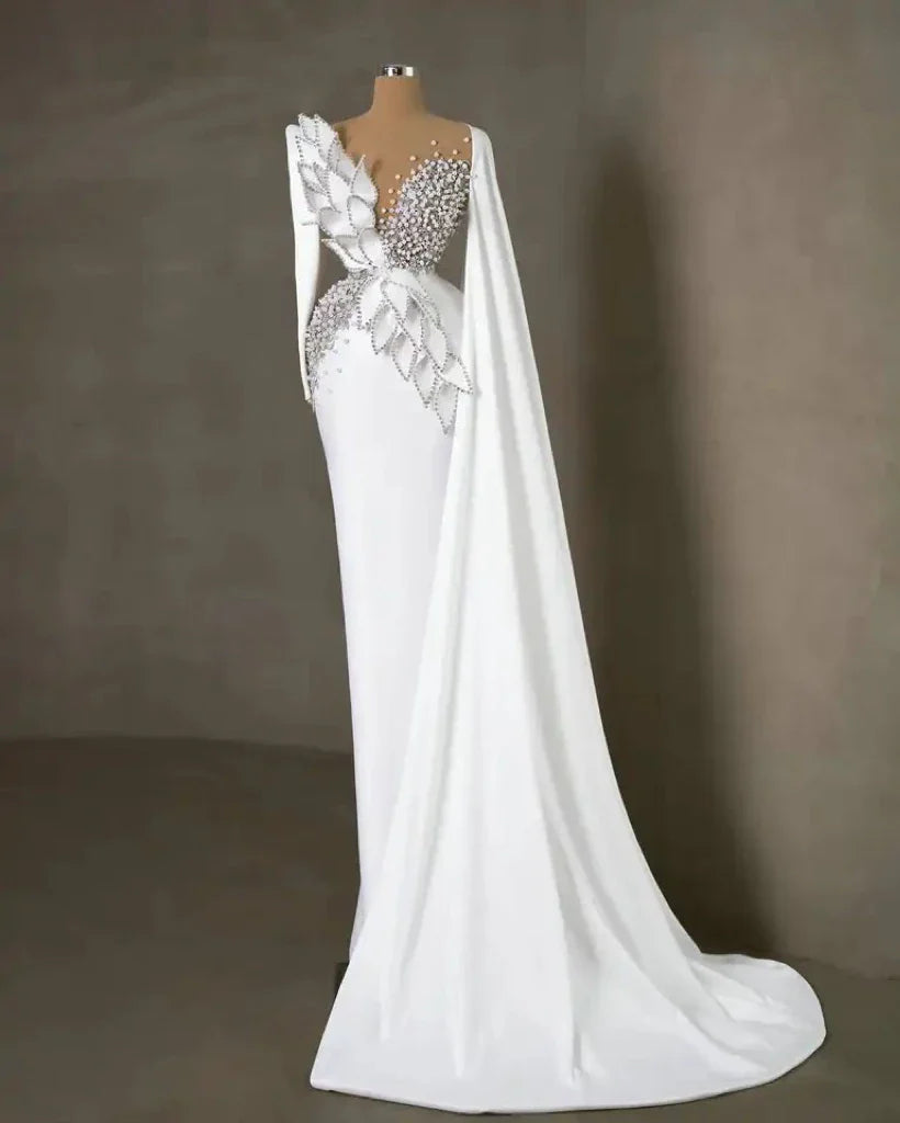 Custom made  2024 New Luxury Evening Prom dress Wedding dress DHL
