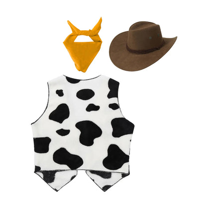 Costumes de Cowboy Western pour Enfants, Tenue de Cowboy pour Bol et Garçons, Chaps Pantalon avec Glaand Bandana Chapeau, Cowgirls fur s Up, ixd'Halloween