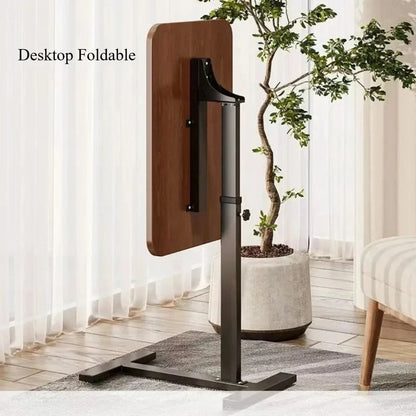 Table de chevet à petit bord en acier inoxydable, bureau Mobile pour la maison, chambre à coucher avec roulettes, bureau d'apprentissage à levage facile, établi