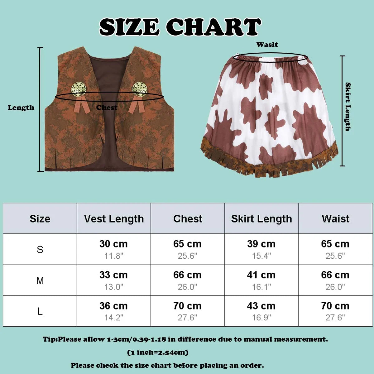 Girls' Cowboy Costume, Kids' Cowgirl Outfit, Carnival, Purim, Halloween, Party Fancy Dress