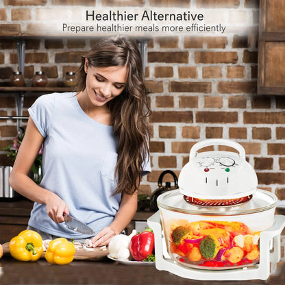 12L Air Fryer, 1400W Electric Hot fryer Oven Oilless Cooker with Touch Control & Nonstick Basket & Visible Window, Family Size