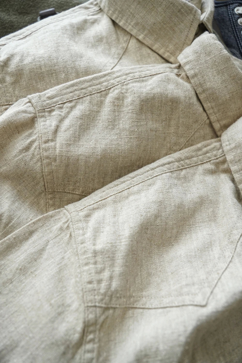 Chemise en lin Western Sle pour homme, décontractée, à manches longues, de couleur unie, coupe ample, col classique, boutonnée, tendance, kaki