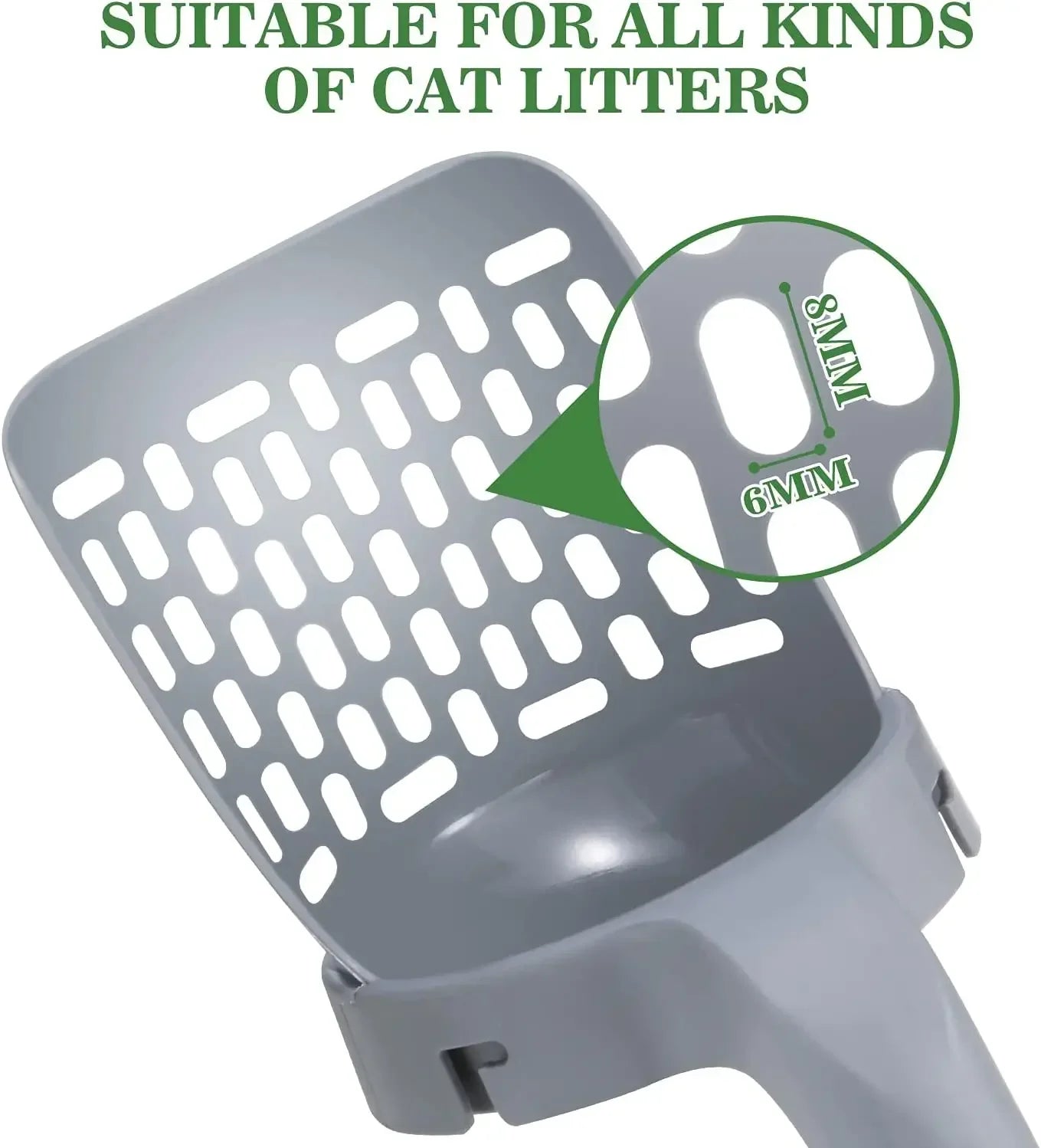 Pelle à litière pour chat, fournitures de remplacement, outil de nettoyage réutilisable pour animaux de compagnie, nettoyeur de déchets de toilettes pour chat, bac à litière spécial
