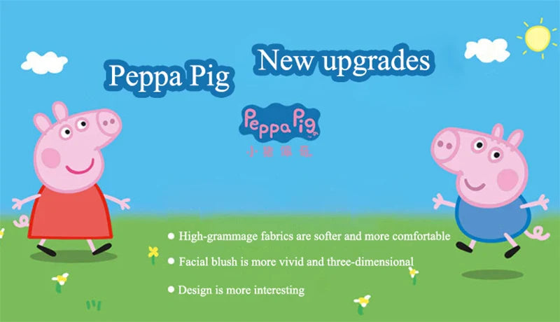 19CM Peppa Pig George Dad Mom Quality Best-selling Children's Cartoon Stuffed Doll Gift Toy Pigs Home Children's Room Decoration