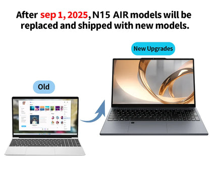 Ninkear N15 Air Laptop 15,6" IPS 1080P IPS Intel N95 3.4Ghz 16GB RAM 512GB SSD General Use Productivity Windows 11 pro Notebook