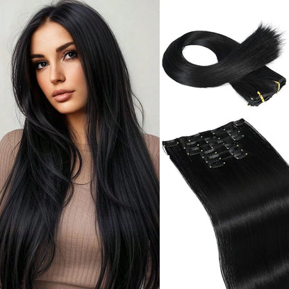 Clip In Hair Extensions Hair Extensions Thick Long Lace Weft Lightweight Synthetic Hairpieces For Women