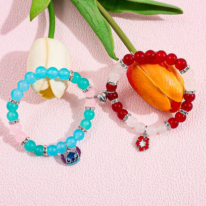 Cute Cartoon Stitch Flower Pendant Creative and Fashionable Suitable as a Gift for Best Friends