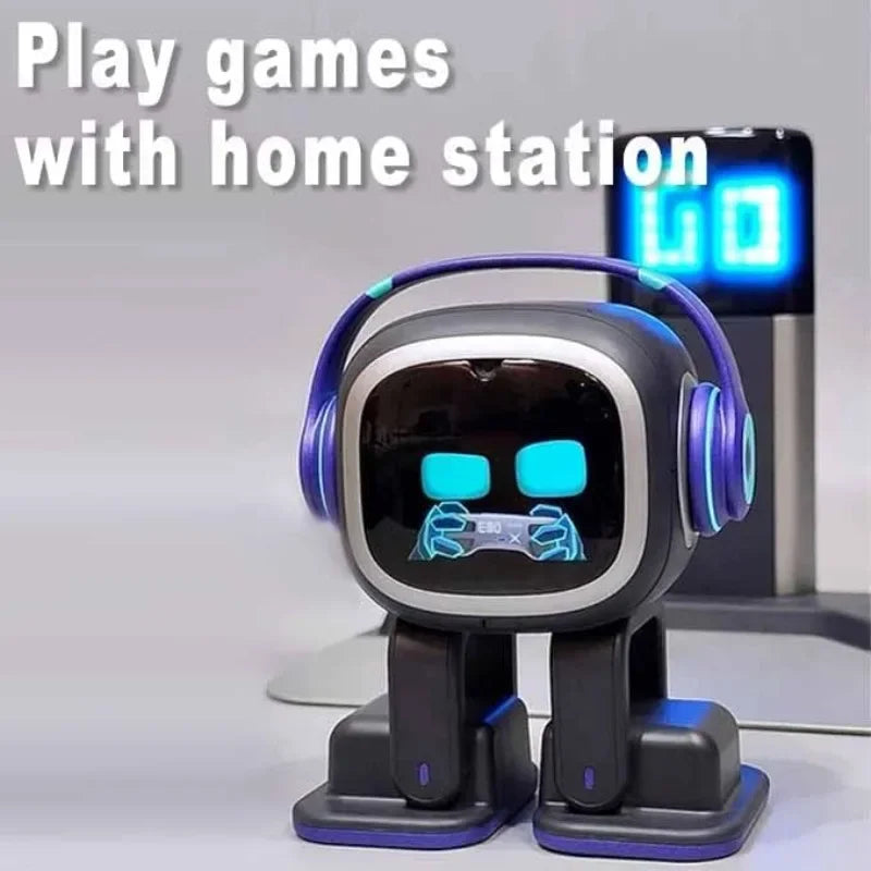 Robot compagnon - ChatGPT activé avec des commandes vocales et une fonction de danse, une animal de compagnie robot interactif avec une personnalité, livrée