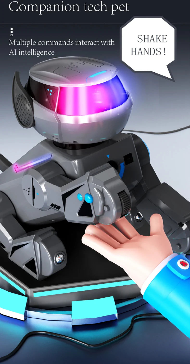 Jouets pour chiens Robot RC-programmation intelligente, Audio Bluetooth, chiot de musique cascadeur interactif Intelligent, jouet cadeau télécommandé