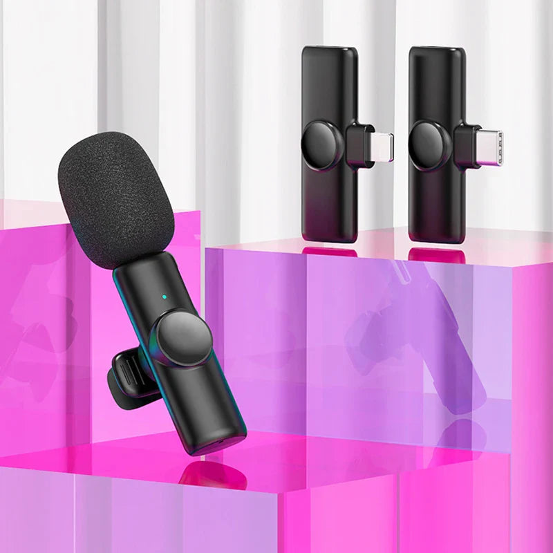 Microphone Lavalier sans fil professionnel pour iPhone iPad Android ordinateur portable enregistrement vidéo en direct entretien de jeu utilisation professionnelle