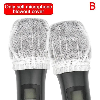 Microphone Hygiene Cover Odor Removal Disposable Disposable Non-woven Windscreen Protective Mic Pad for KTV Karaoke Supplies