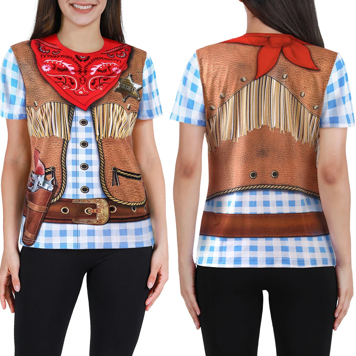 Femmes Cowgirl Western Rodeo chemise dame 3D imprimé faux Paisley Bandana graphique sauvage ouest thème fête pays Concert Simple t-shirt