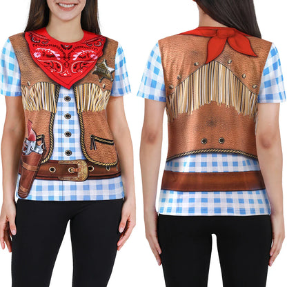 Femmes Cowgirl Western Rodeo chemise dame 3D imprimé faux Paisley Bandana graphique sauvage ouest thème fête pays Concert Simple t-shirt
