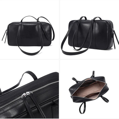 Sacs à bandoulière en cuir véritable de vache pour femmes, sacs à main de luxe de styliste de mode pour dames, sac à main rétro en cuir de vache Boston pour les déplacements