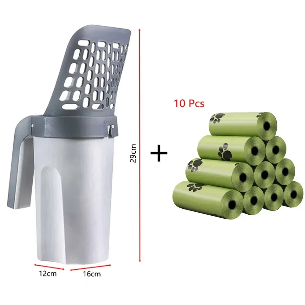 All-in-one cat litter scoop, for pet filter, clean toilet, lazy person's waste picker, cat litter box, accessory, pet products