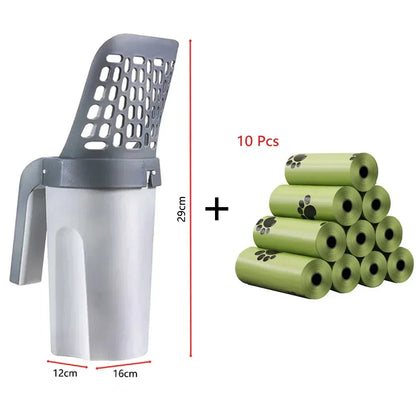 All-in-one cat litter scoop, for pet filter, clean toilet, lazy person's waste picker, cat litter box, accessory, pet products
