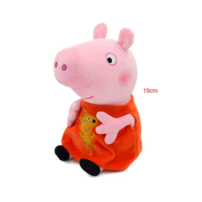 19CM Peppa Pig George Papa Maman Qualité Meilleure Vente Dessin Animé Enfant Peluche Poupée Cadeau Jouet Cochons Maison Décoration Chambre Enfant