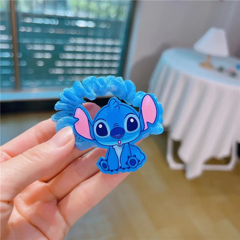 Cartoon Stitch Intestine Circle Girl Student Ponytail Tie Elastic Cute Female Hair Accessories baby hair accessories
