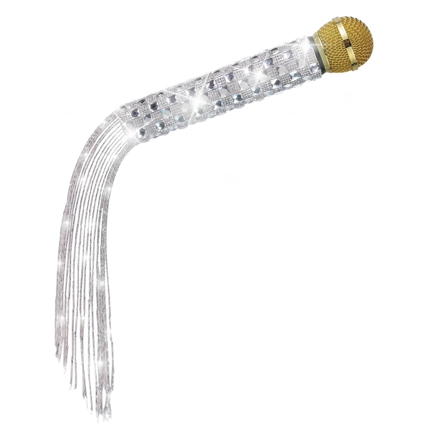 Housse de microphone en strass scintillants, manchon décoratif pour micro sans fil, doré, argent, rouge, pour discothèque, scène, fête, émission de télévision