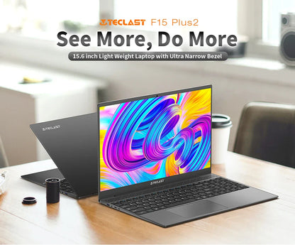 Teclast F15 Plus 2 Laptop 15.6 Inch Windows 11 Laptop 8Gb Ram 256Gb Ssd Gemini Lake N4120 Usb3.0 Mini-Hdmi Full Size Keyboard