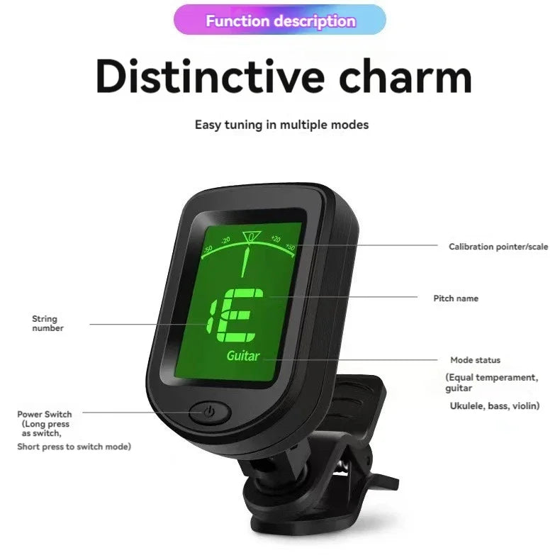 Folk guitar tuner Violin Folk Music Guzheng Pipa Erhu Twelve Average Rhythm Multifunctional Sound Crafting Device