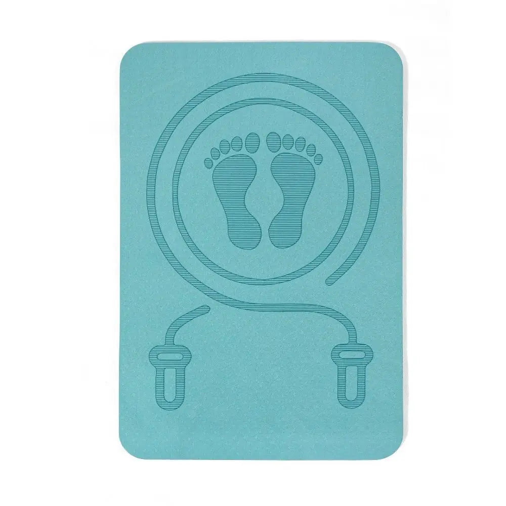 Floor Mats Anti-noise Jump Rope Mat Cushioning Non Slip Yoga Fitness Mats with Position Line Waterproof Skipping Mat Home