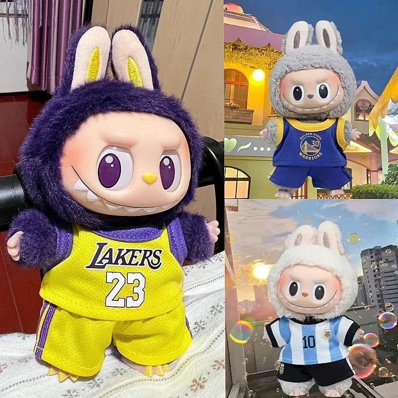 Vente uniquement Vêtements 17cm Première Deuxième Génération Labubu Vêtements de Basket Mignon Poupée Décoration Fait Main Vêtements de Poupée Cadeau
