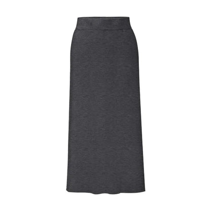 Women's Autumn/winter Knit Bodycon Skirt Medium-length High-waisted Thickened Side Slit Step-length Skirt