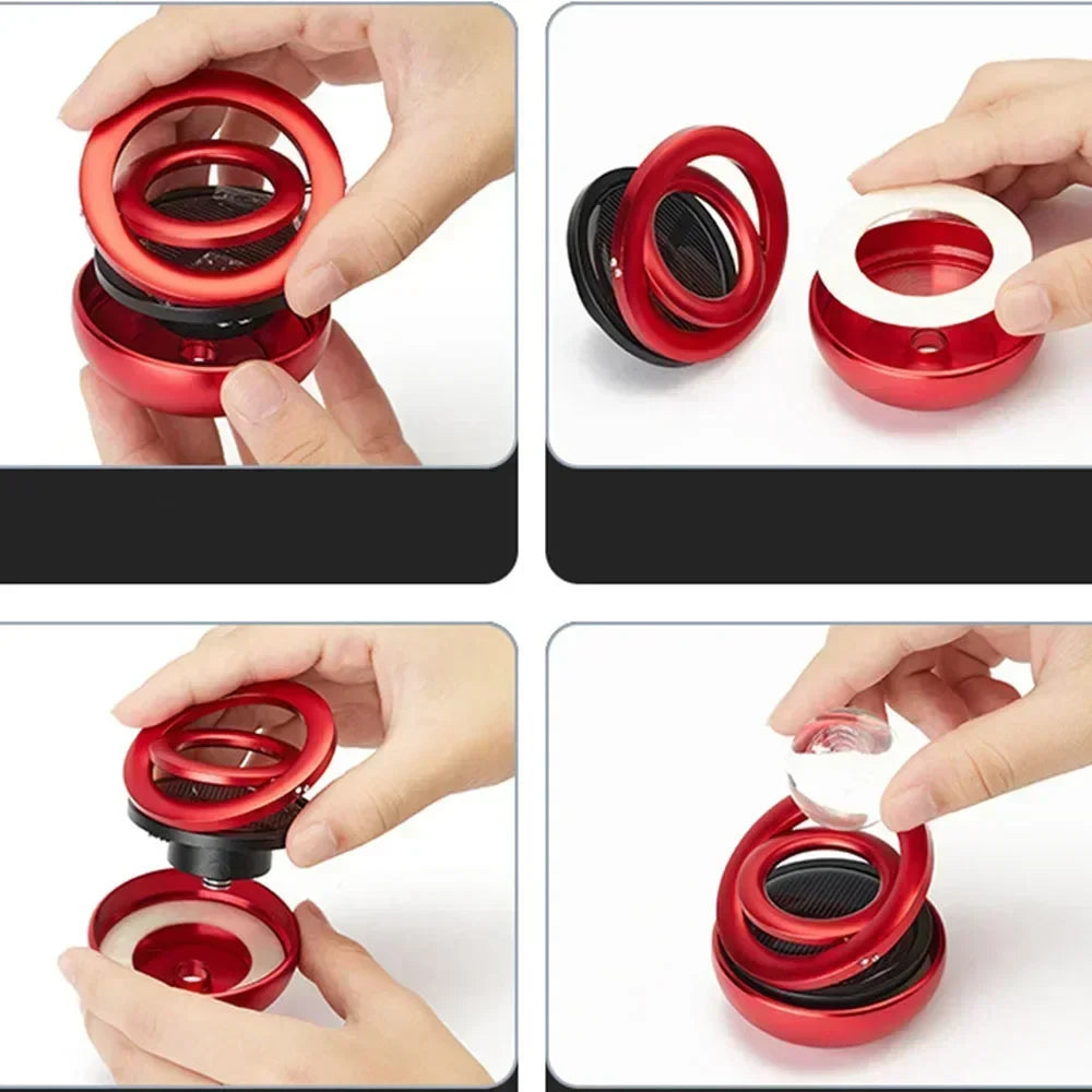 Car Air Freshener Solar Rotating Aromatreatment Decoration Car Interior Accessories Women Men Original Flavored Perfume Diffuser