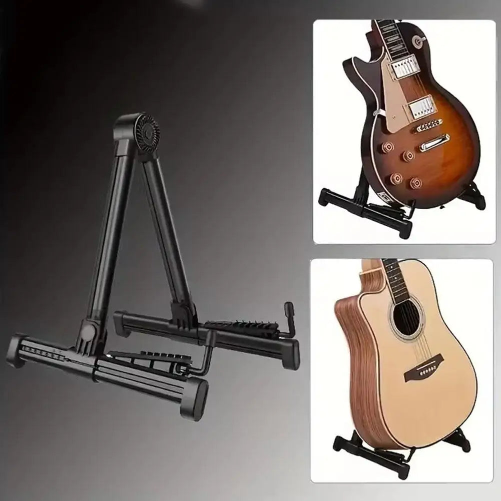 Support de guitare pliable et réglable, affichage d'instruments, ukulélé, Pipa, basse, Folk, classique, électrique, bois, accessoires