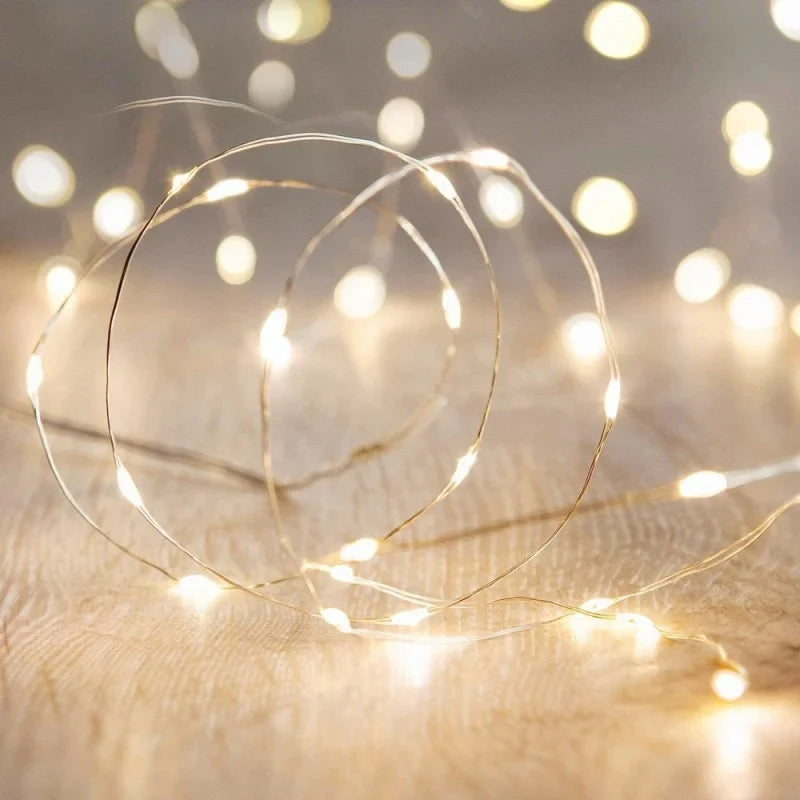 1m/2m/3m/5m/10m USB LED String Lights Garland Lamp DIY Party Wedding Christmas Tree Flasher Fairy LED Lights Home Decoration