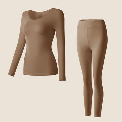 Seamless women's thermal underwear set women's first layer thermal top long johns 2-piece suit winter thermo clothing ladies slim