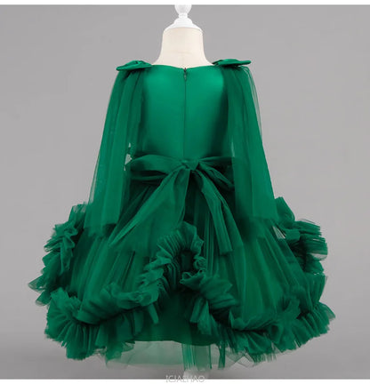 Robe de soirée 2025, robe de princesse pour filles, tenue de concours de fleurs, piano, Recital, anniversaire, mariage, jupe de ballerine, occasion formelle