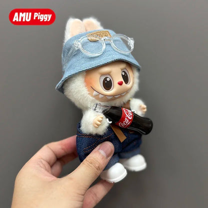Clothes Doll DIY Accessories Pull Cloth Cola Happiness Factor Labubu Clothes Set Doll Outfit Have Shoes