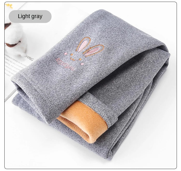 Automne hiver enfants fille Legging épaissir chaud enfants fille chaud en peluche Legging pantalon taille élastique Leggings enfants pantalons