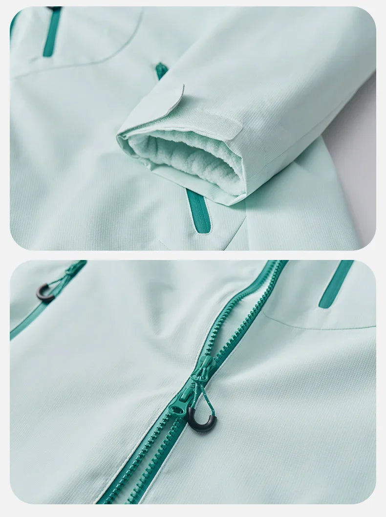 Veste d'extérieur trois en un deux pièces, coupe-vent, imperméable, combinaison de randonnée pour Couple, costume d'extérieur pour hommes et femmes
