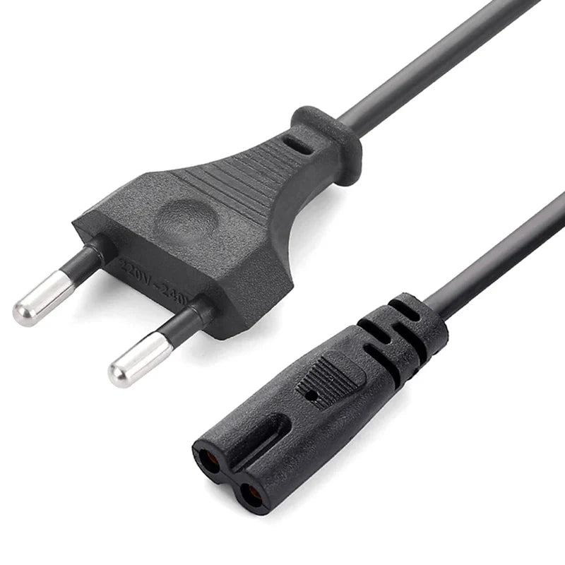 EU Power Cable 2pin IEC C7 US Power Extension Cord For Dell Laptop Charger Epson Printer Radio Speaker PS4
