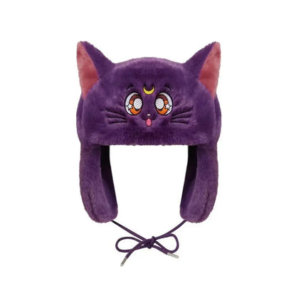 New Hot Winter Kuromi Spider Man Stitch Violent Bear Cartoon Hat Popular Man Women Cute Warm Ears Protection Hat New Year Gifts