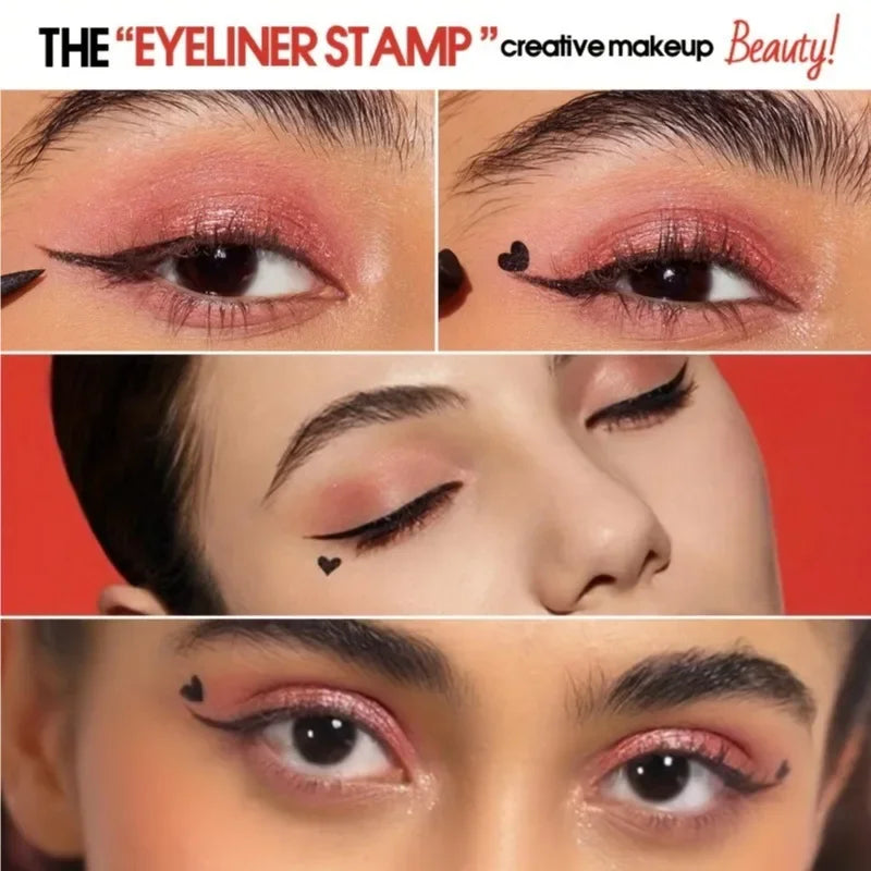 Stylo Eyeliner à Double tête, imperméable, adapté aux débutants, adapté au maquillage de noël, Halloween, saint-valentin, 1 pièce