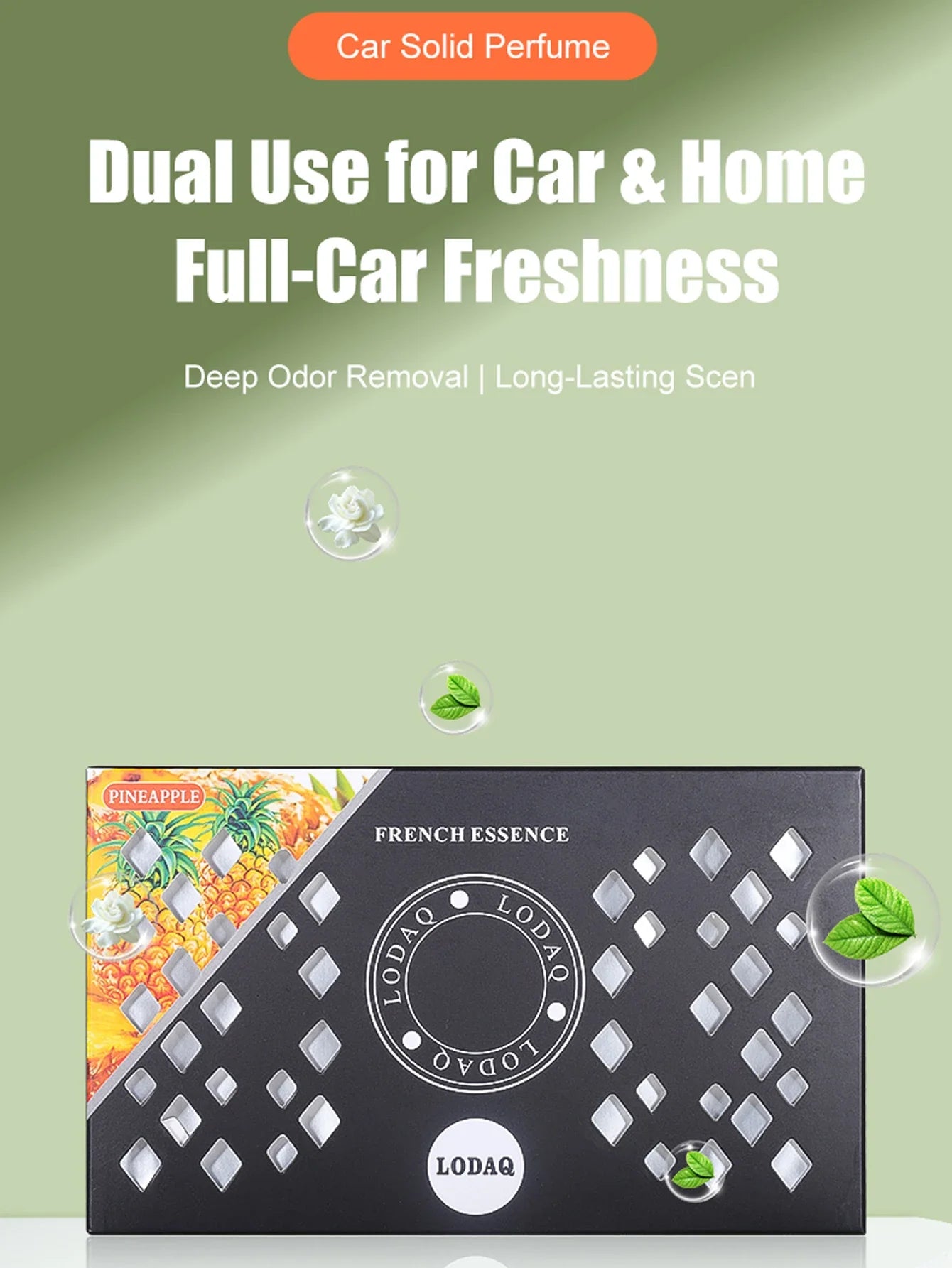 1pc Car Mounted Aromatherapy, Solid Car Perfume for Vehicle Use, Boxed Fresh Fragrance Balm to Eliminate Odors, Aromatic Ornamen