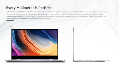 BMAX Y14 Laptop 14 inch Notebook Windows 11 16GB RAM LPDDR5 512GB SSD 1920*1080 IPS Intel N100 laptops Computer type-c