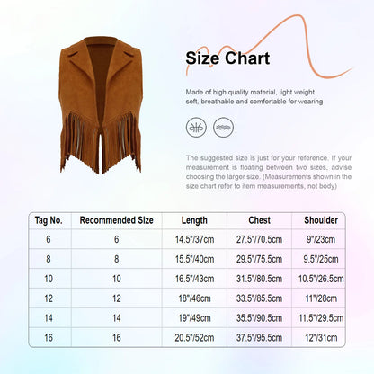 Costume de Cowgirl occidental en daim pour enfants, gilet à franges avec pompons, vêtements de danse, jeu de rôle de fête, gilets de Cowboy