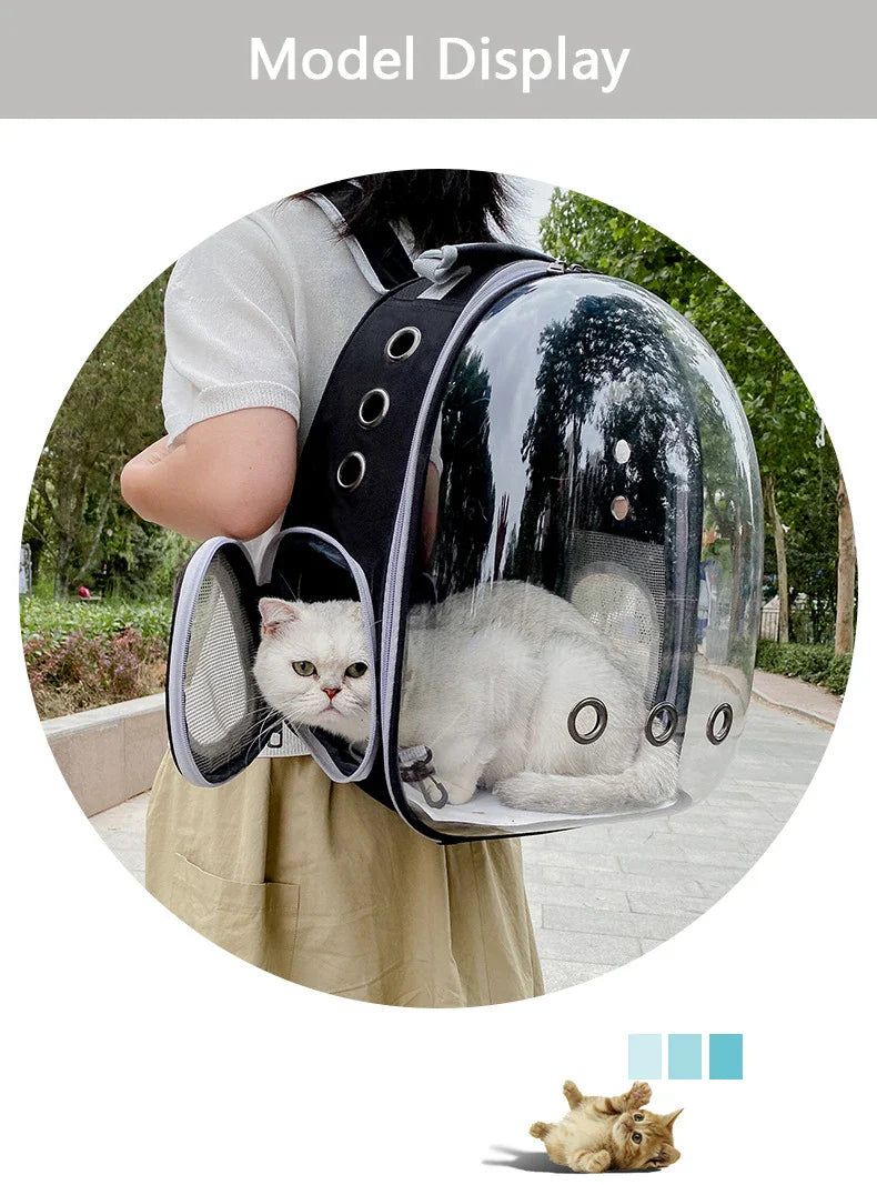 Sac de Transport pour animaux de compagnie, sacs à dos spatiaux pour animaux de compagnie, respirant, Portable, Transparent, pour chiot et chien, sacs à capsules spatiales