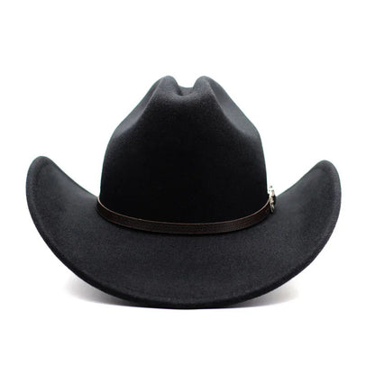 Chapeau de cowboy occidental vintage pour homme, femme, jazz, cowgirl, avec large bord en cuir, cloche, église, Sombrero Hombre
