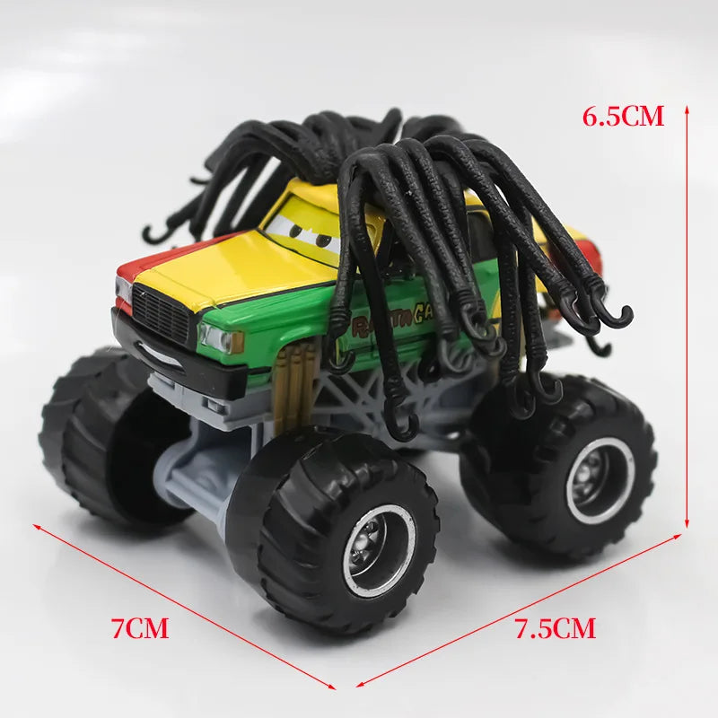 Pixar Cars 2 3 lutteur Mater et Lightning Mcqueen série de course véhicule en alliage métallique jouets pour enfants cadeau de collection à jambes hautes