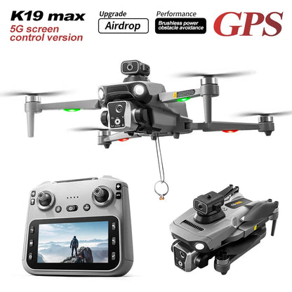 K19 Max Drone caméra HD 5G WIFI professionnel photographie aérienne Drone sans brosse flux optique évitement d'obstacles quadrirotor jouets