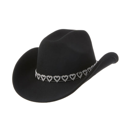 Chapeau de Cowgirl en strass pour femmes, Style occidental rétro, chapeau de soleil à large bord, casquettes de fête à thème